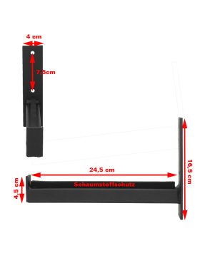 1 x  Wand-Reifenhalter, 25cm